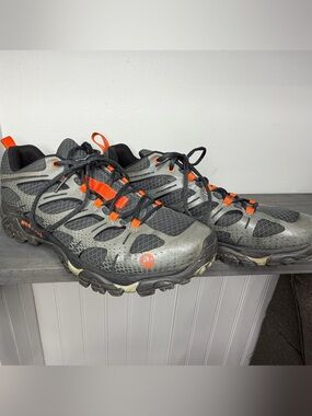 Merrell Gray and Orange Trail Shoes